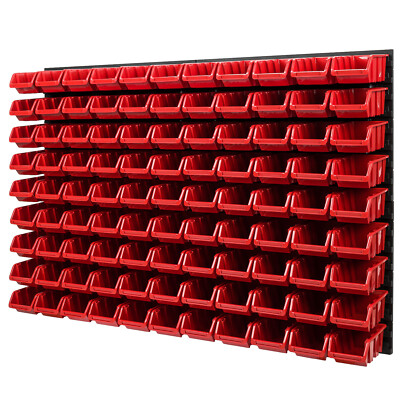 WANDMONTIERTES WERKZEUG ZAPFENBRETT 1152 mm x 780 mm 99 ELEMENTE GARAGE LAGERBEHÄLTER