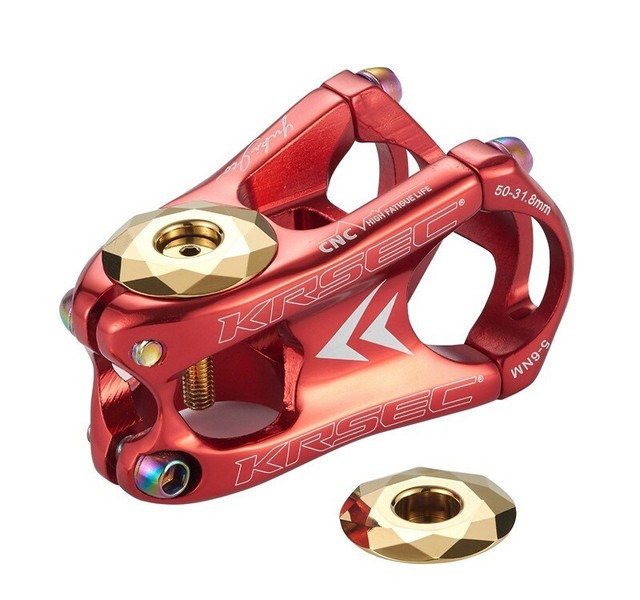 KRSEC Aluminum Stems 28.6*31.8*50mm MTB road XC Bike Short Stem Top cap