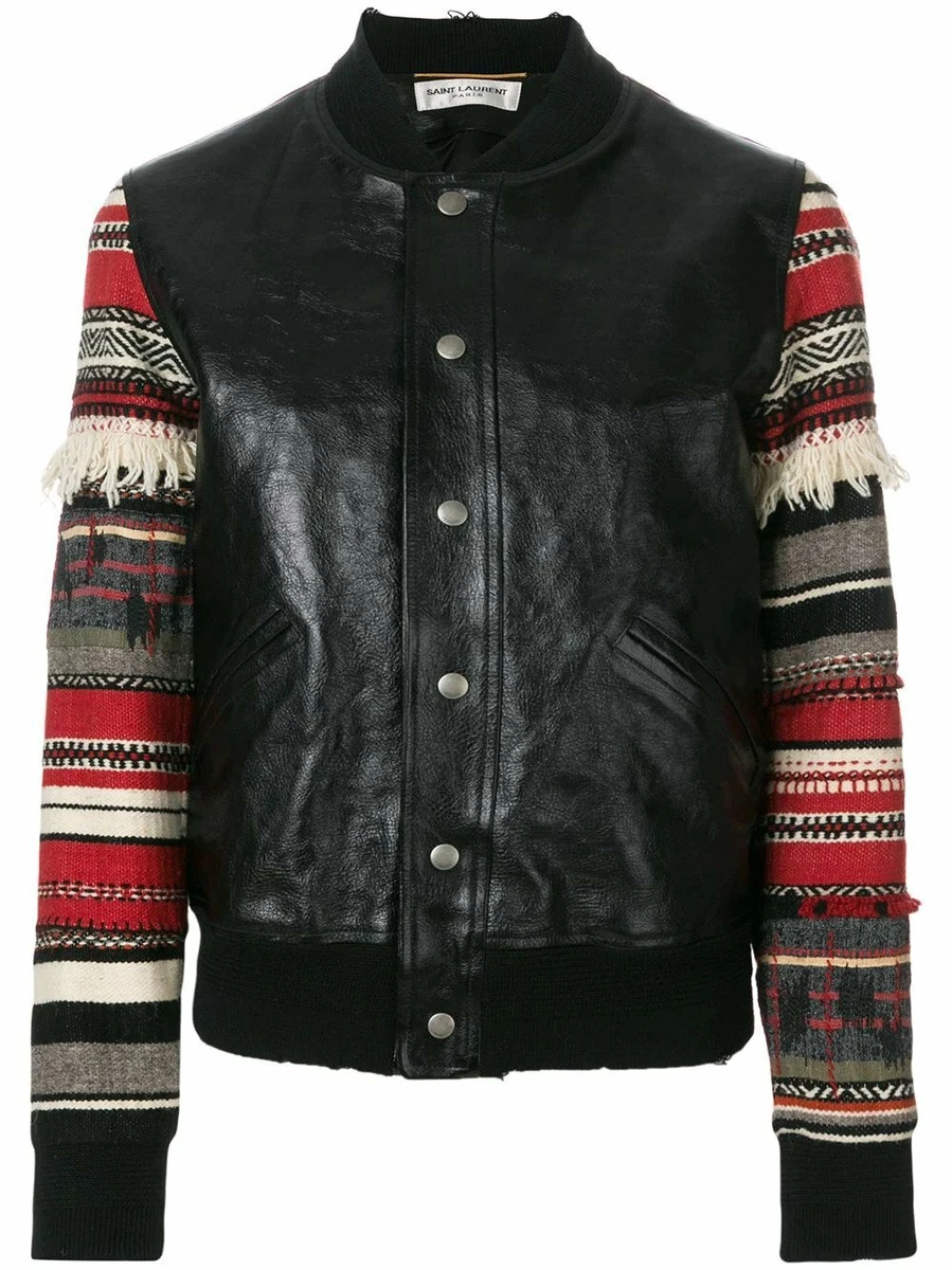 Saint laurent top embroidered bomber jacket