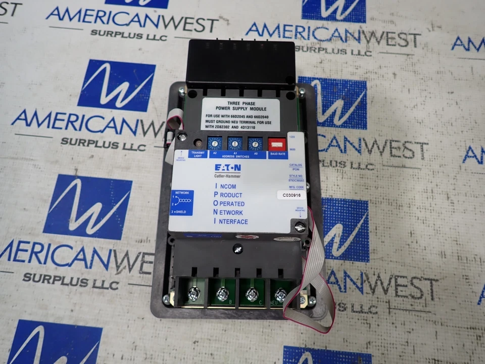 Fuente de alimentación trifásica Cutler Hammer IPONI estilo 8793C36G03 pantalla IQ DP-4000 Foto 2 de 4