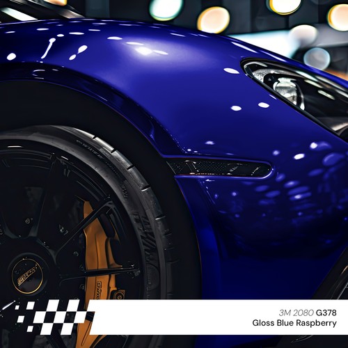 3M Wrap Film Series 2080 Car Wrapping Folie 30x152cm G378 Gloss Blue Raspberry - Bild 4 von 5