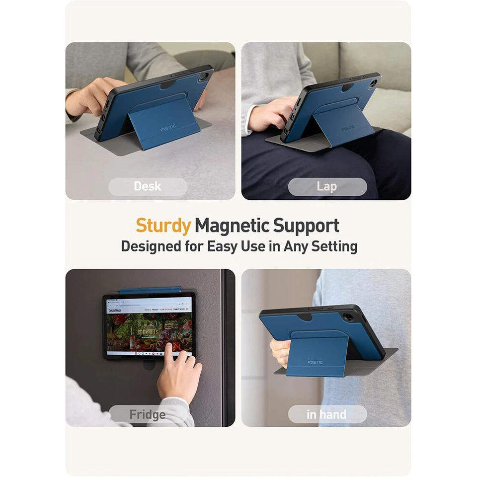 Funda para Samsung Galaxy Tab A9 Explorador Poético Soporte Inquieto Magnético Folio Cubierta Foto 4 de 4