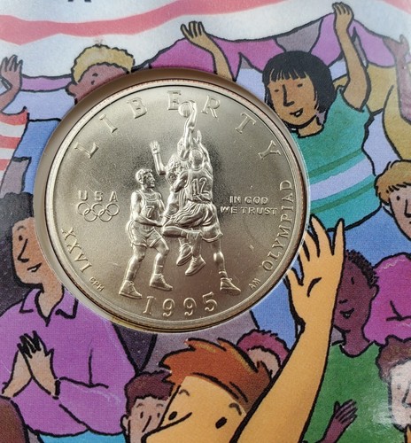 1995 Basketball Atlanta Olympic Half Dollar US Mint Young Collector Coin OGP - Bild 3 von 7