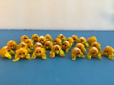 1 pack of 24 Baby Chick or Chicken Glass Lampwork Beads