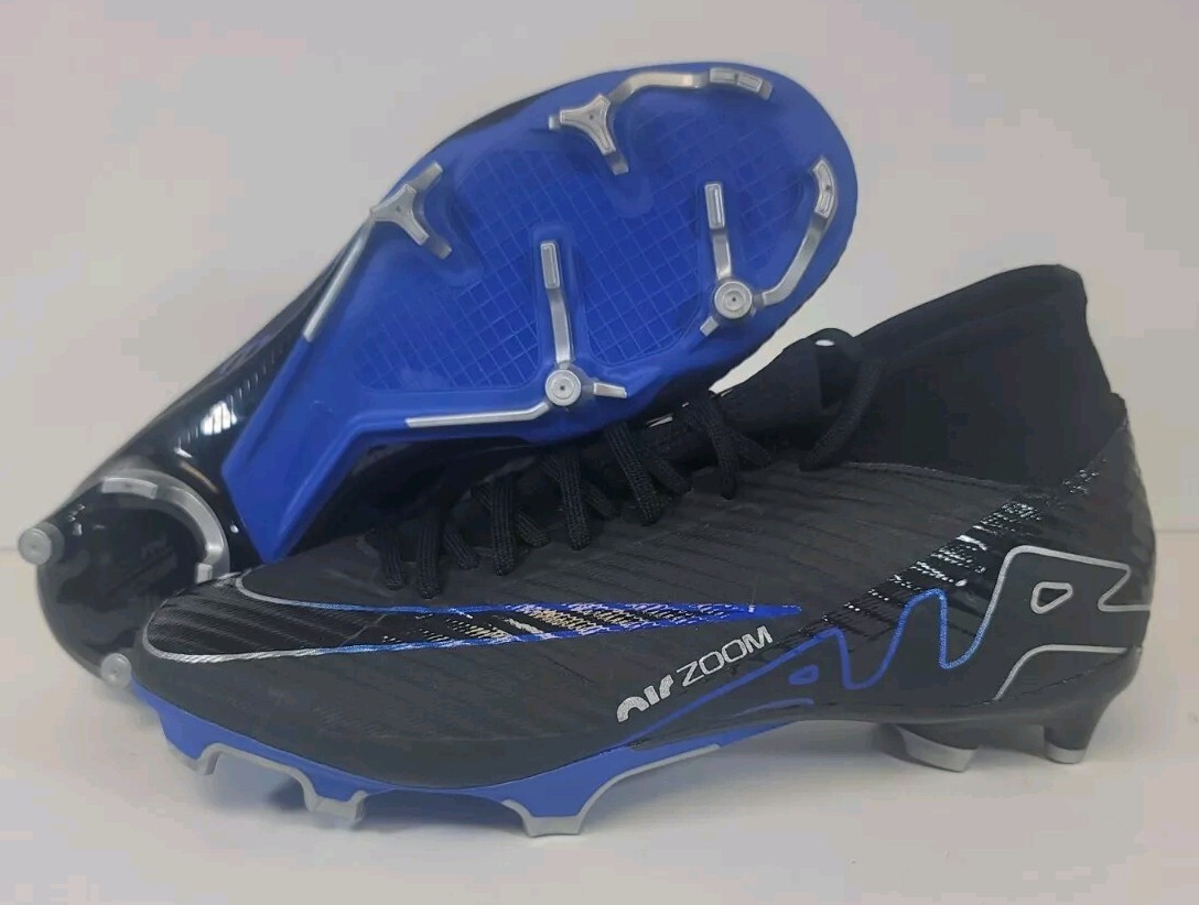 Nike Zoom Superfly 9 Academy FG/MG Black Blue Mens 7.5  display picture 1