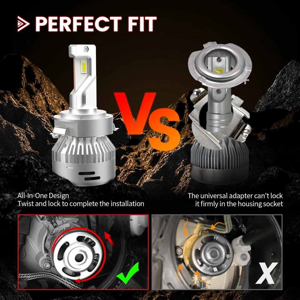 Custom LED Low Beam Headlights Kit Cold White for Volkswagen Tiguan 2018-2021 - Imagem 4 de 4