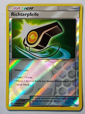 Pokemon Karte Richterpfeife Reverse Holo  146/181 Team Up