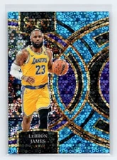 LeBron James 2023-24 Panini Select #135 Premier Level Light Blue Disco Prizm /99