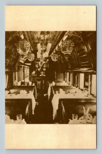 Interior  Pullman Palace Commissary Car Master Photographers 1960 Old Postcard - Picture 1 of 2
