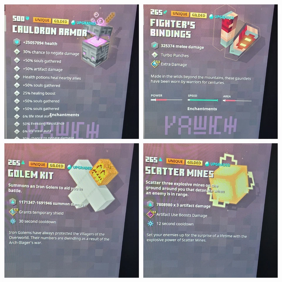 Minecraft Dungeons - Armor Unique Gilded Perfect Xbox/PS4/Switch/PC - Image 3 of 4