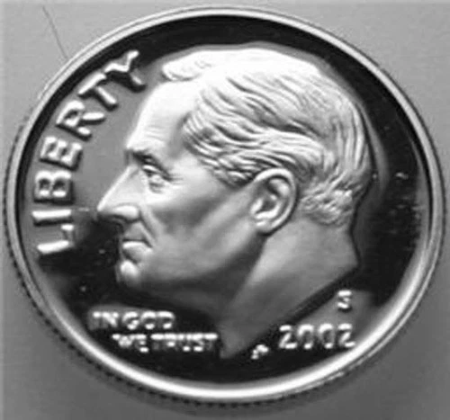 2002-S Roosevelt Dime 90% Silver Proof Nice Coin Handled With Care