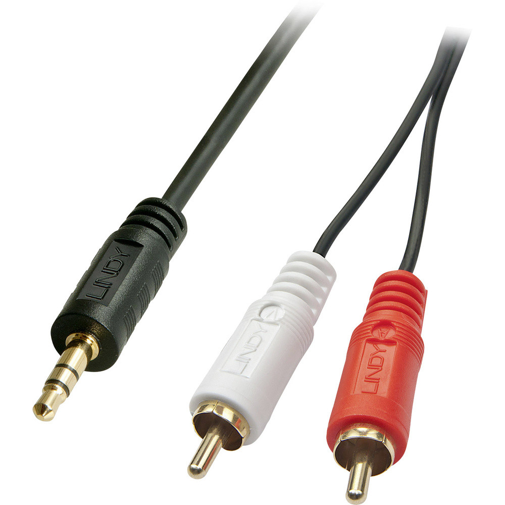 Кабель LINDY 35685 Cinch Klinke Audio Anschlusskabel 2x Cinch-Stecker - 1x Klinke 1990₽