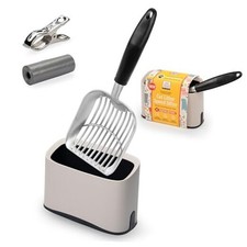 Heavy Duty Full Metal Cat Litter Scoop with Holder - Speed Sifter Litter Box