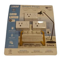 Feit Electric 1368338 WiFi Smart Plug Works w/ Alexa Siri & Google Home 3 PACK