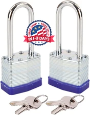 Candado De Seguridad De Acero Endurecido (Paquete De 2)