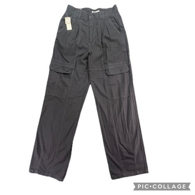 Bugle Boy Authentics Mens Cargo Pants Black Genuine Work Wear Size 32W 34L NOS