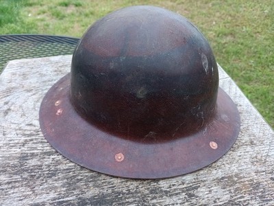 Vintage Skull Guard Fiber Glass Coal Mining Helmet  