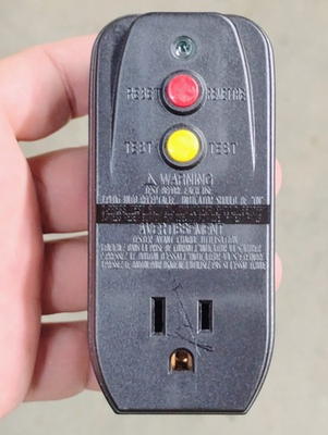 #ad Husky GFCI Plug Adapter 15A 120V Ground Fault Circuit Interrupter Reset Wall Uni $16.99