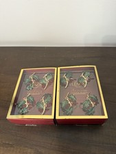 Lenox Holly Berry Mistletoe Gold Tone Napkin Ring Holder Set Of 8
