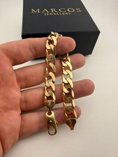 9ct Gold Curb Bracelet 8.75" 11.5 35.5g approx