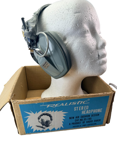 VTG Works 1/4" Jack Radio Shack Realistic 33-195 Stereo Headphones Air Cushion