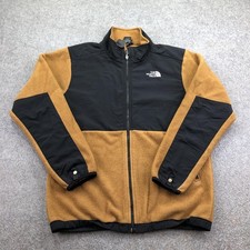 The North Face Jacket Boys XL Brown Black Fleece Full Zip Colorblock Denali