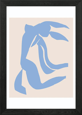Blau Abstrakt Matisse Gerahmtes Wandbild Poster Leinwanddruck Bild