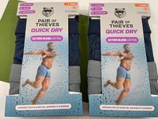 Pair of Thieves Quick Dry Boxer Brief XL 38"-40" Men's 4 Pairs Cotton Blend New