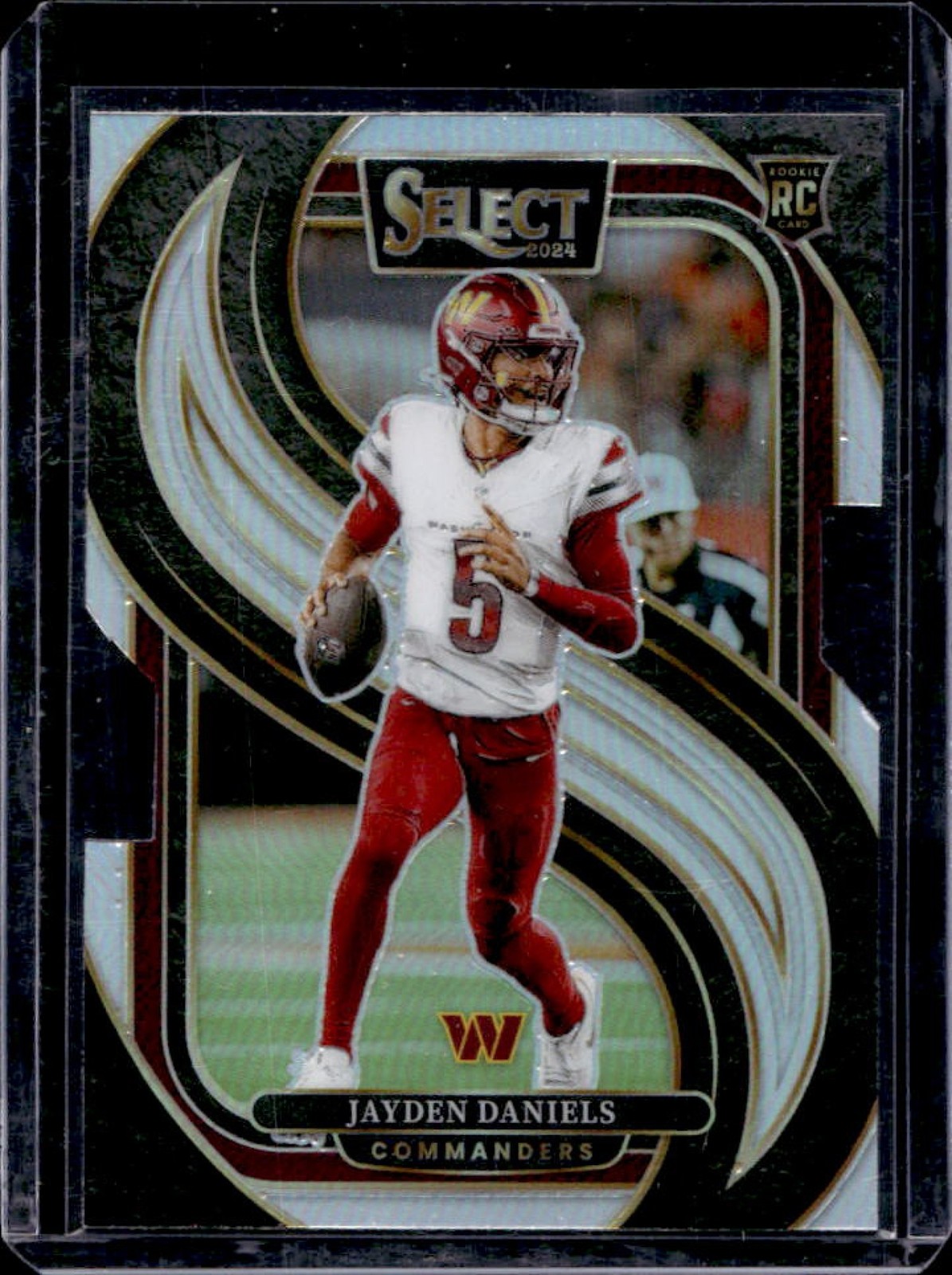 2024 Panini Select Jayden Daniels Premier RC Silver Prizm Die-Cut Rookie #112