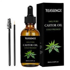 100 % REINES Rizinusöl – 60 ml, aus biologischem Anbau, kaltgepresst, ohne He