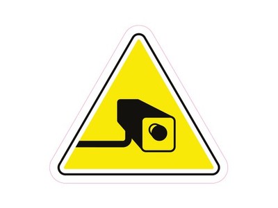 1 x Aufkleber Warnzeichen Kameraüberwacht Kamer Überwachung Info Sticker Camera