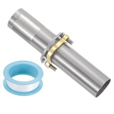 uxcell Faucet Mount Extension Shank 6"x 1.25" Stainless 1.25", Silver