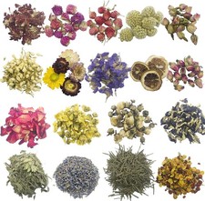 Cayway Getrocknete Blumen Trockenblumen Set, 18 Typen Natural Dried Flowers