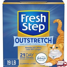 Outstretch Clumping Cat Litter 21 Day Odor Control Febreze Freshness 19lb New