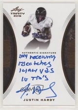 2015 Leaf Trinity Signatures Justin Hardy #TS-JH3 Rookie Auto RC