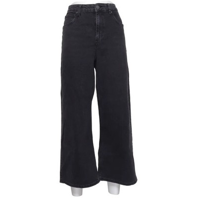 H&M, Jeans, Größe: 42, Schwarz, Baumwolle/Elasthan/Polyester, Einfarbig #kbc