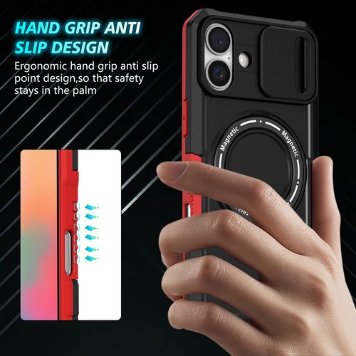 Magnetic Case For iPhone 17 Pro Max Shockproof Anti Fingerprint With Kickstand - Picture 30 of 110