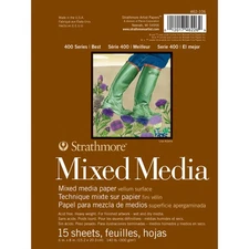 Strathmore Mixed Media Vellum Paper Pad 6"X8"-15 Sheets - 62462106
