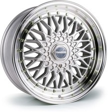 Dare DRRS 17x10 ET15 5x100 Silver Polished / Chrome Rivets CB73.1mm (Rated 690kg