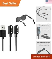 Portable Magnetic Charging Cable with Short-Circuit Protection for Smart Glasses