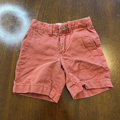 crewcuts Boys Chino Shorts Size 3 Coral Cotton Adjustable Waist