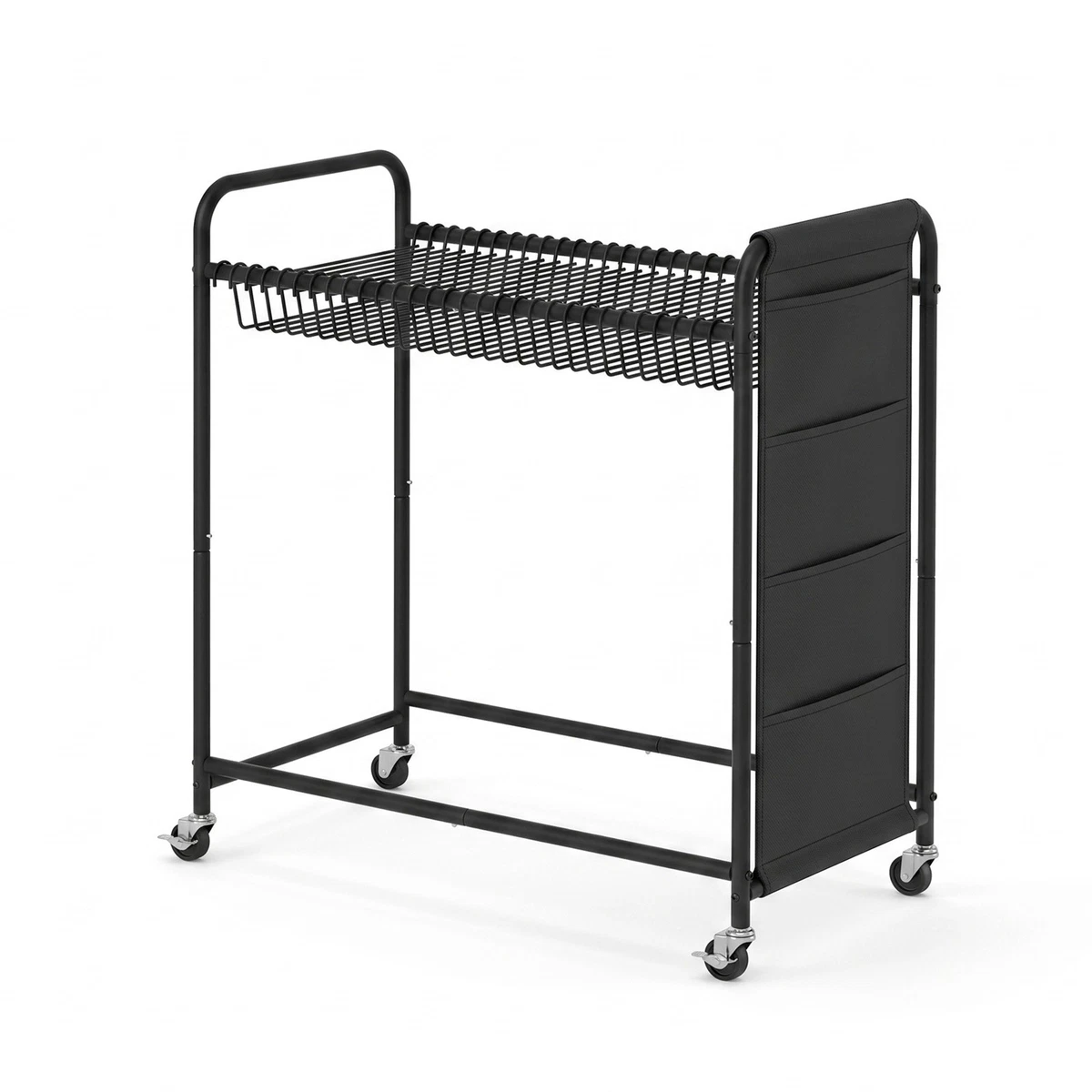 Artiss Pants Trolley Mobile Clothes Rack Clothing Stand w/ 30-Hanger Storage Bag