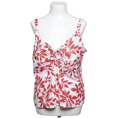Maillot de bain, taille : 50/52, blanc/rouge, élasthanne/polyamide, fleurs, f... - Photo 1/4