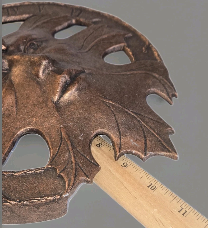 Reloj de sol Carson Green Man Freeport PA 9 3/8" vintage metal Greenman Statesmetal Foto 2 de 4