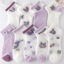 Children's summer thin socks for girls, breathable for ages 5-15