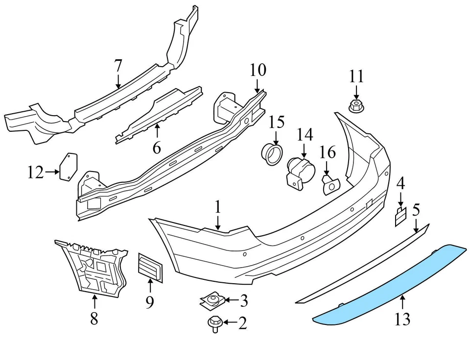 BMW 435I 2014-2016 - Reflector de parachoques trasero derecho 7382234 Foto 3 de 4