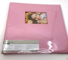 Recollections Scrapbook Album 12x12  10 Pages/20 Layouts Pink Fabric