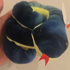 Ty Beanie Baby Hissy Snake Plush Retired Original 1997 with Tag errors