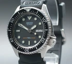 *New Band* Vintage SEIKO Divers 6458-6000 Black Kanji Quartz Men's Watch JAPAN