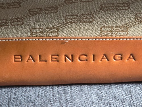 Balenciaga Vintage Monogram Canvas & Leather Handbag (1998–2003) – Never Used